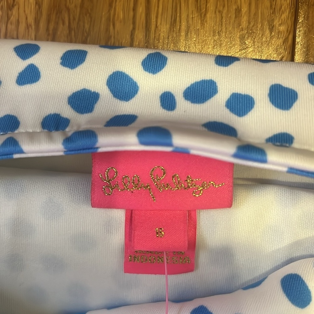 Lilly Pulitzer girls Thelma set in Zanzibar blue Lilly’s for size 16 NWT - Picture 8 of 9
